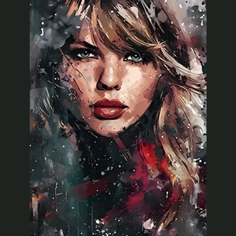 Taylor Swift Artistic Rendition Color Canvas Print 12" X 16" Style Your Walls